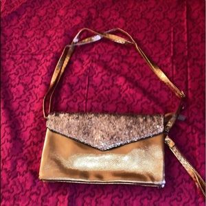 Rose gold crossbody bag